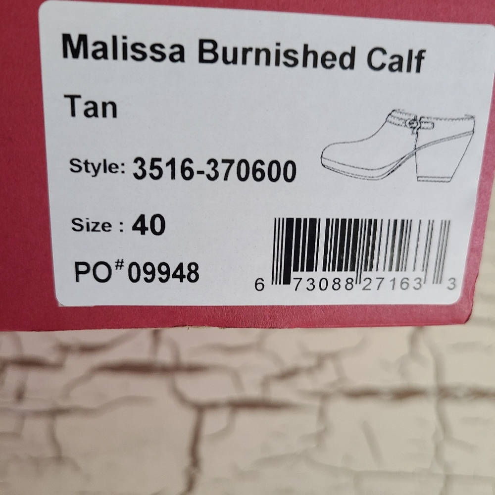 NEW Dansko 40 Malissa Burnished Calf Tan - Picture 8 of 10